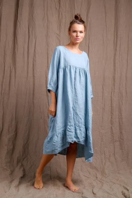 Empire Dress (2101) – Yuvita Linens Empire Dress (2101) – Yuvita Linens