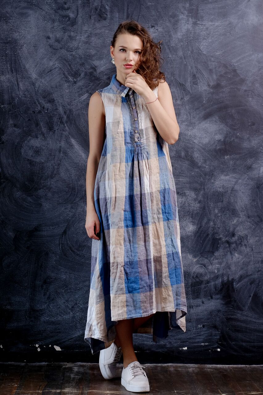 yuvita linen dress Empire Dress (2101)